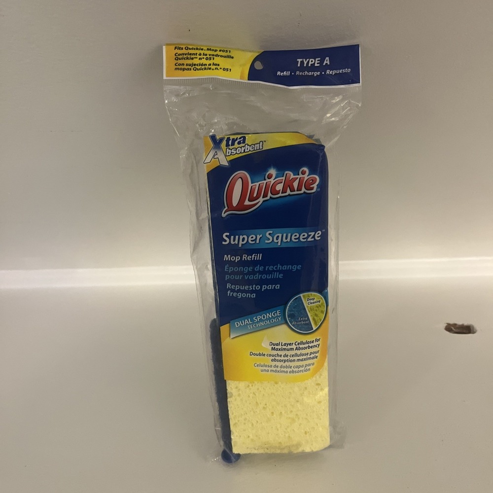 Quickie Super Squeeze Mop Refill Sponge Type A for Mop #051 NEW/SEALED Retired